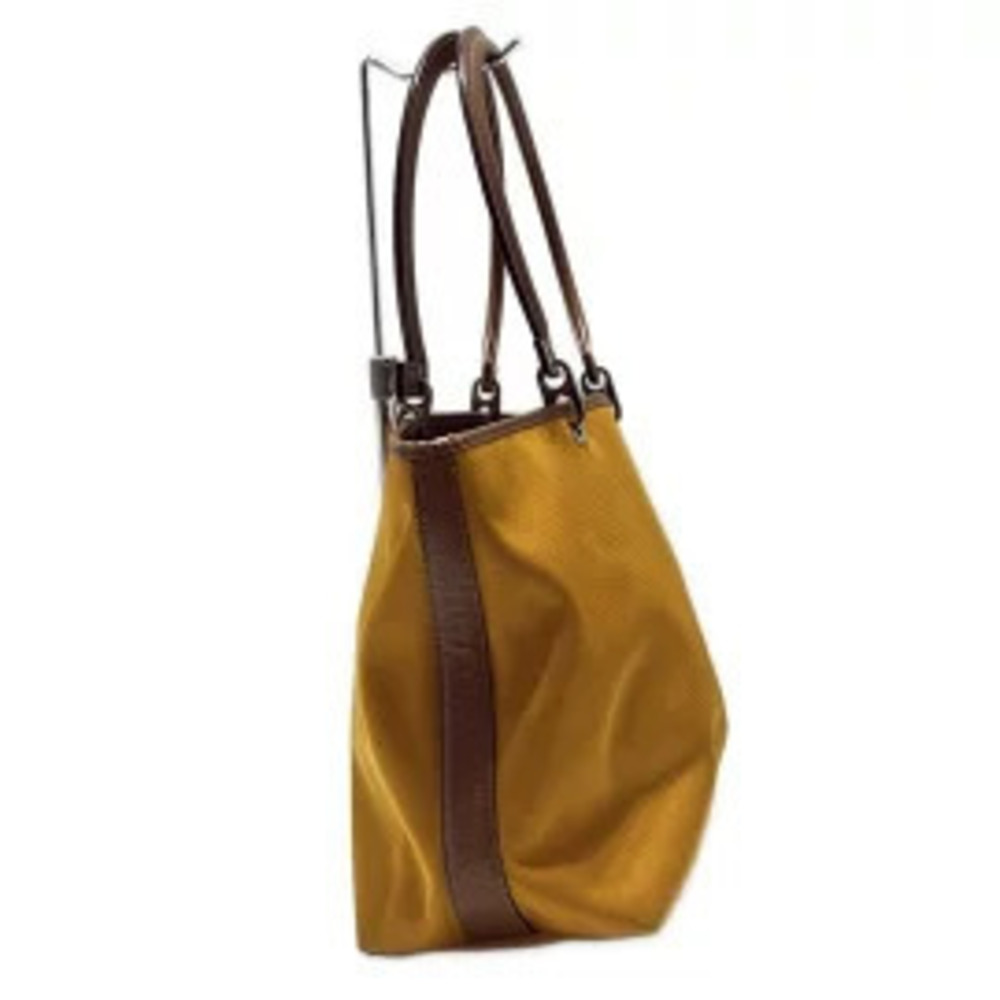 Salvatore Ferragamo Salvatore Gancini Tote Bag Dark Yellow x Brown Leather